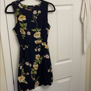 Navy blue & flowers dress